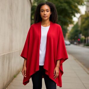Berk Burlington Arcade London Vintage Red Wool Shawl